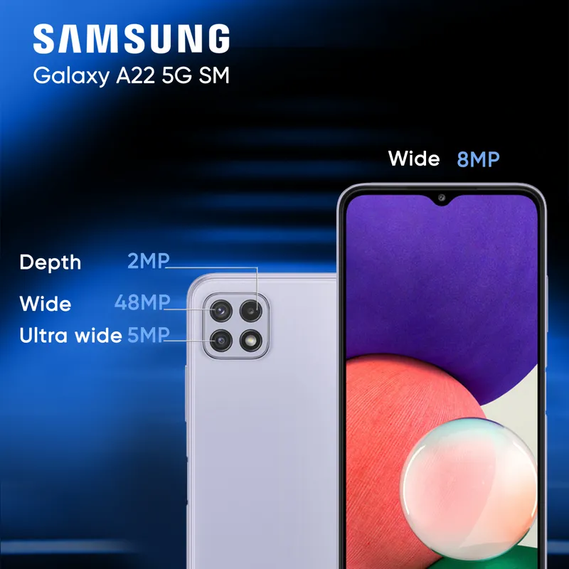 گوشی موبایل سامسونگ مدل Galaxy A22 5G SM-A226b دو سیم‌ کارت ظرفیت 128 گیگابایت و 8 گیگابایت رم، تصویر 12