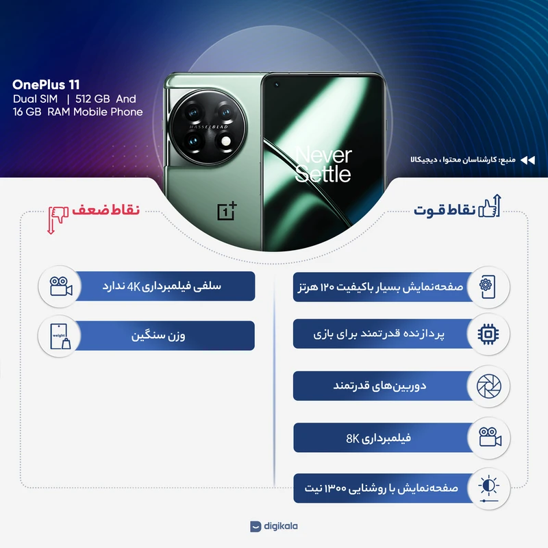 گوشی موبایل وان پلاس مدل 11 5G دو سیم کارت ظرفیت 512 گیگابایت و رم 16 گیگابایت، تصویر 3