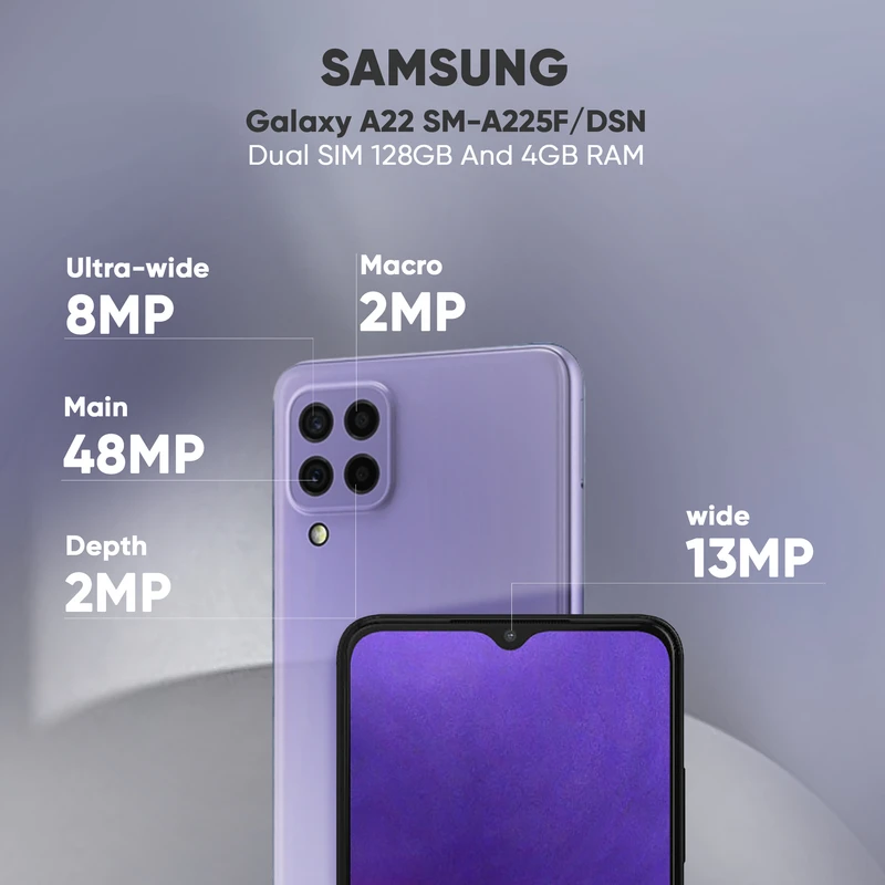 گوشی موبایل سامسونگ مدل Galaxy A22 SM-A225F/DSN دو سیم کارت ظرفیت 128 گیگابایت و رم 4 گیگابایت، تصویر 12