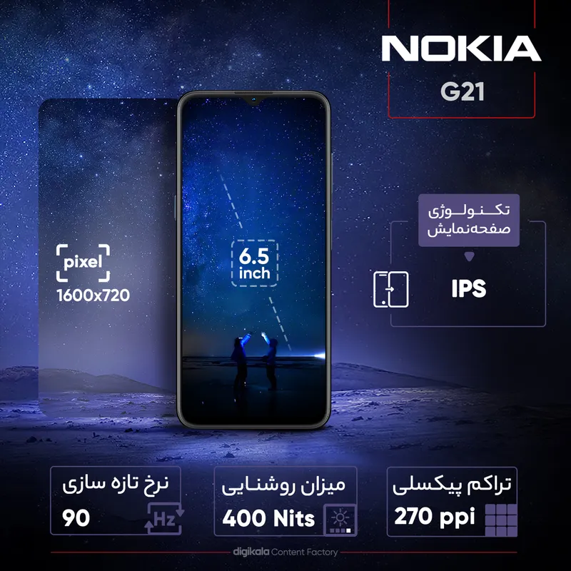 گوشی موبایل نوکیا مدل G21 TA-1418 دو سیم‌ کارت ظرفیت 128 گیگابایت و رم 6 گیگابایت، تصویر 16