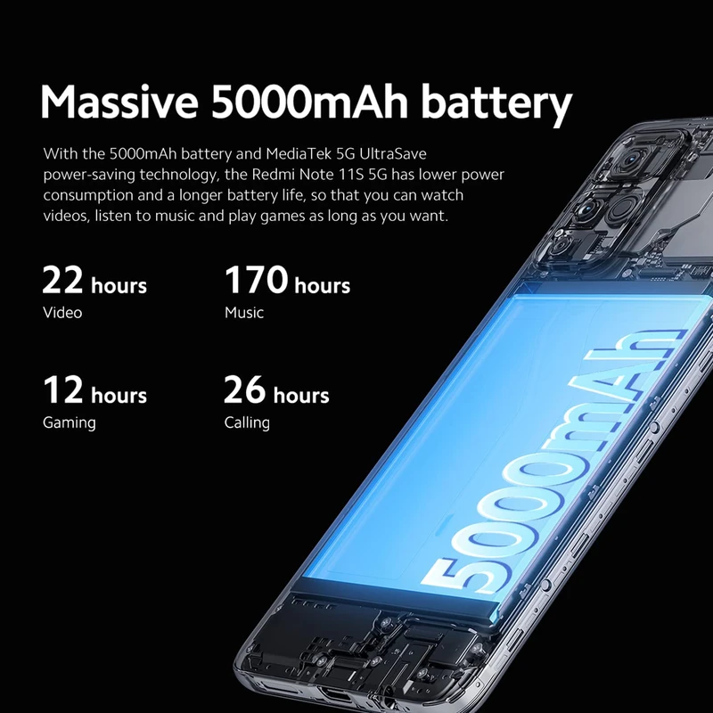 گوشی موبایل شیائومی مدل Redmi Note 11S 5G 22031116BG دو سیم کارت ظرفیت 128 گیگابایت و رم 6 گیگابایت، تصویر 9