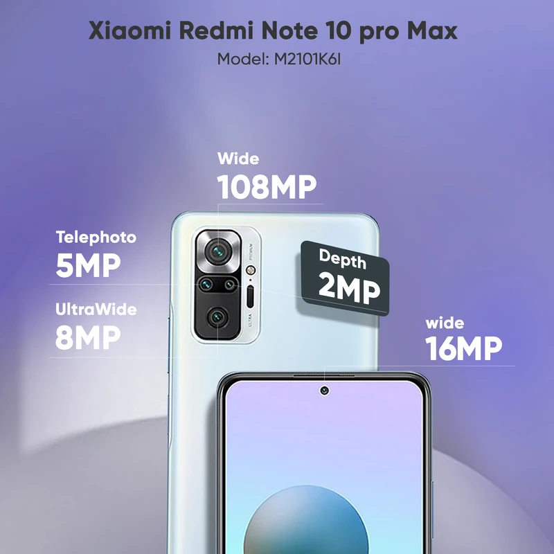 گوشی موبایل شیائومی مدل Redmi Note 10 pro Max M2101K6I دو سیم‌ کارت ظرفیت 128 گیگابایت و رم 6 گیگابایت، تصویر 21