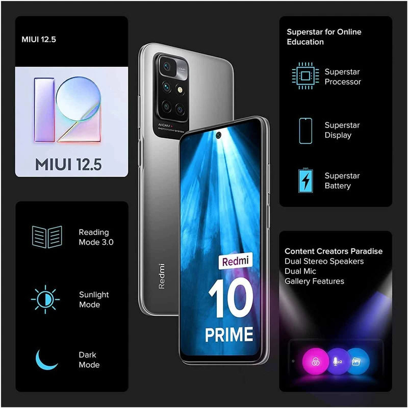 گوشی موبایل شیائومی مدل Redmi 10 Prime دو سیم‌ کارت ظرفیت 64 گیگابایت و رم 4 گیگابایت، تصویر 9