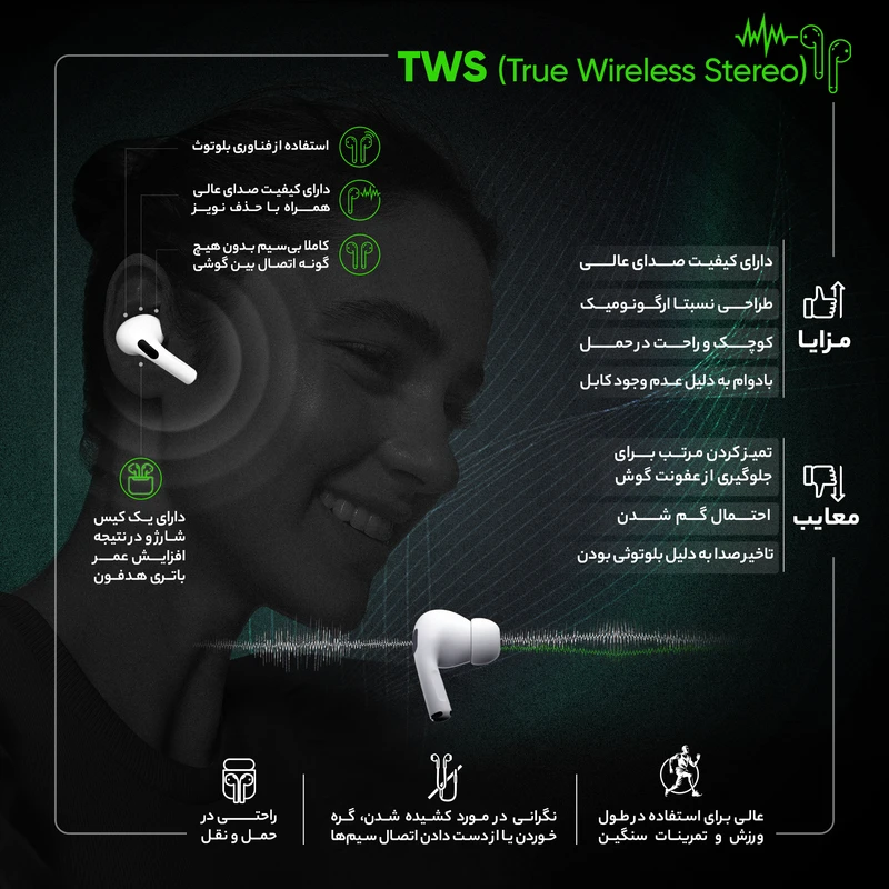هدفون بلوتوثی کیو سی وای مدل HT03، تصویر 18