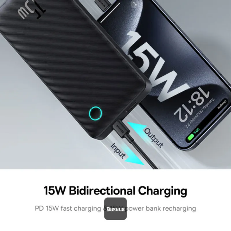 پاور بانک فست شارژ 10000 باسئوس Baseus Airpow Lite P10067500 PD 15W، تصویر 8