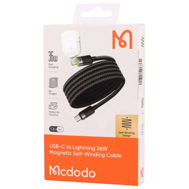کابل تبدیل فست شارژ Mcdodo CA-201 Type-C to Lightning 3A PD 36W 1.2m، تصویر 3