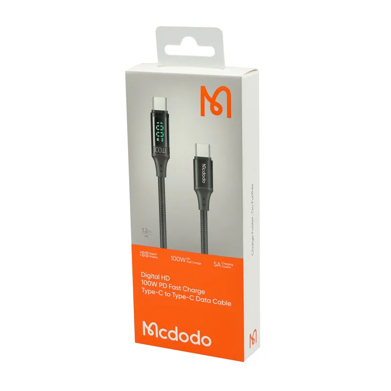 کابل تبدیل فست شارژ Mcdodo CA-110 Type-C to Type-C PD 100W 5A 1.2m، تصویر 3