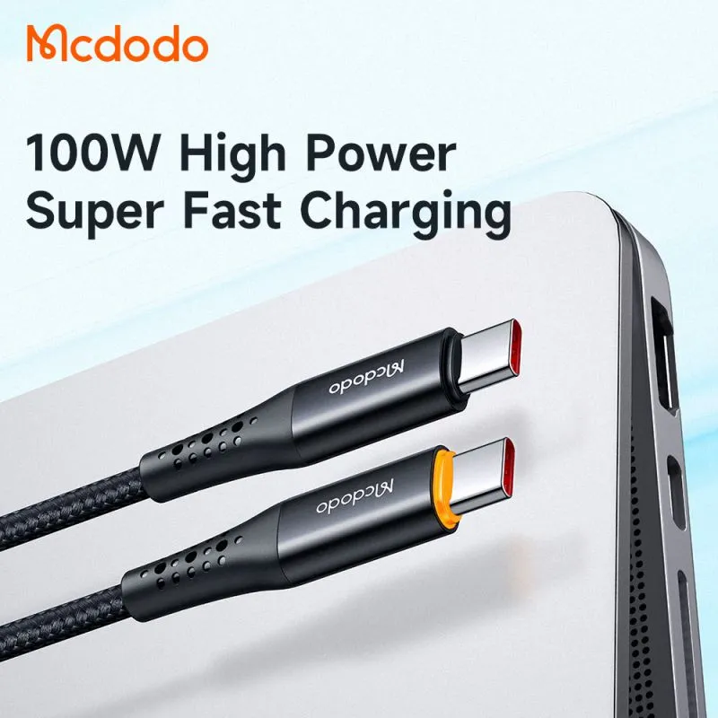 کابل تبدیل فست شارژ Mcdodo CA-3460 Type-C to Type-C PD 100W 5A 1.2m، تصویر 3
