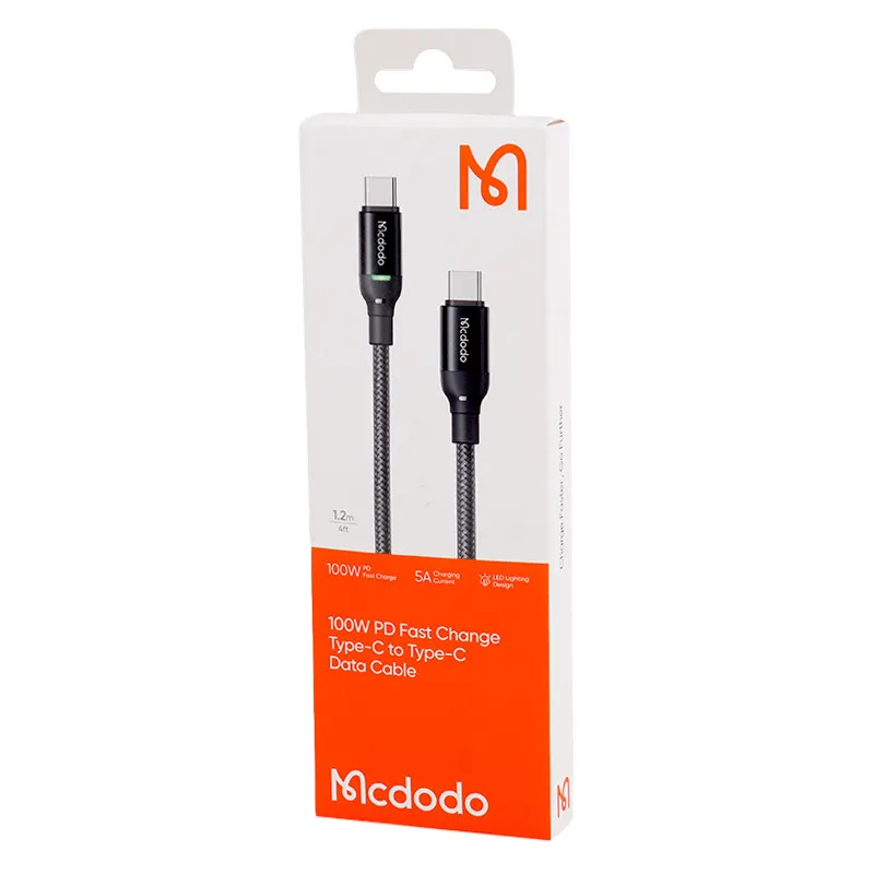 کابل تبدیل فست شارژ Mcdodo CA-2730 Type-C To Type-C PD 100W 5A 1.2m، تصویر 8