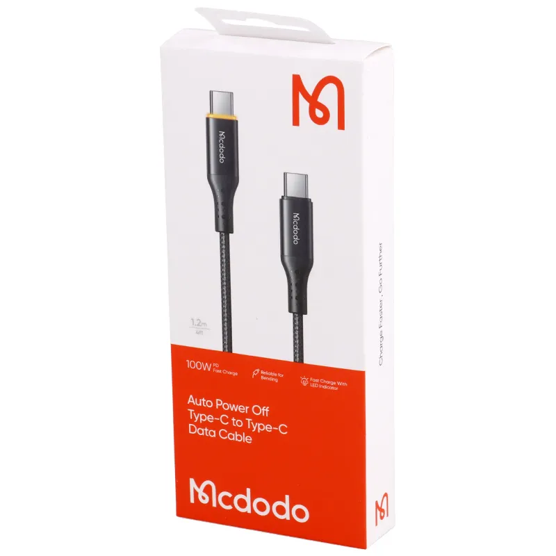کابل تبدیل فست شارژ Mcdodo CA-3460 Type-C to Type-C PD 100W 5A 1.2m، تصویر 8