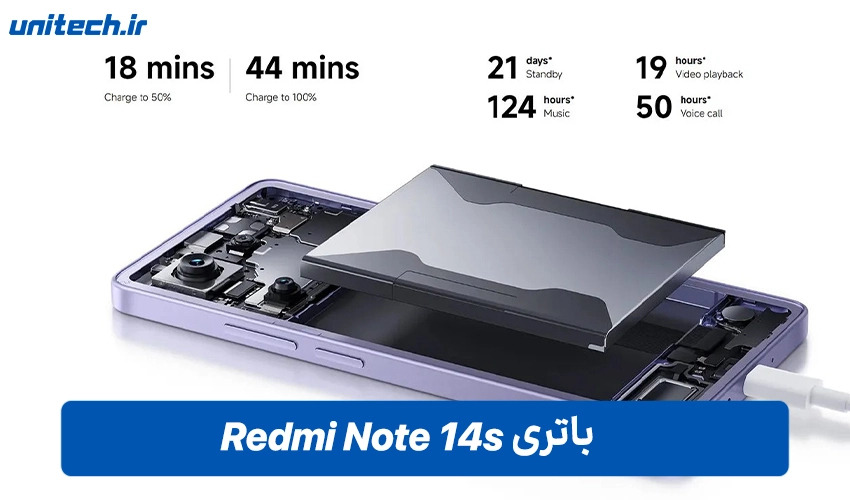 باتری و شارژ Redmi Note 14s