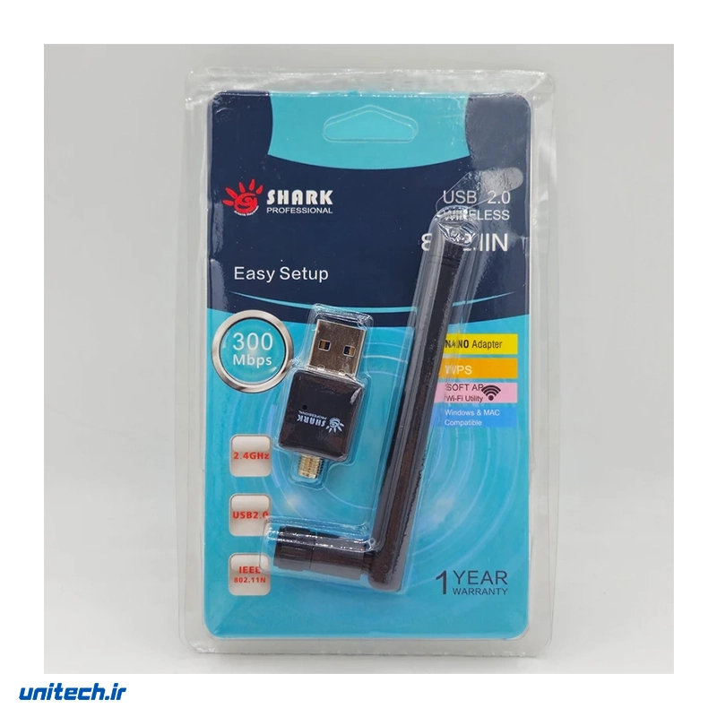 دانگل وای فای شارک مدل 802-300MBP-SHORT ANTEN کد 2024، تصویر 2