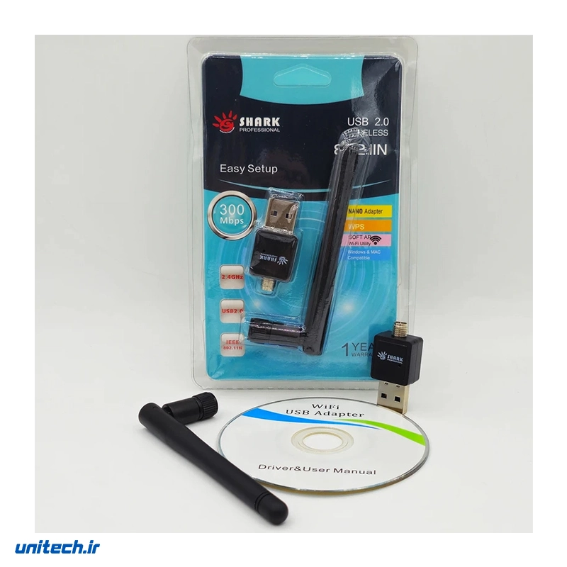 دانگل وای فای شارک مدل 802-300MBP-SHORT ANTEN کد 2024، تصویر 3
