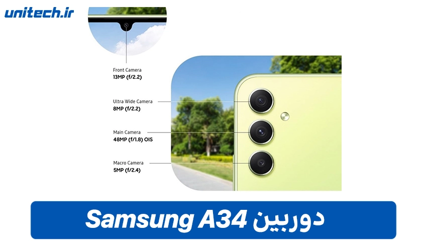 سیستم دوربین گلکسی A34 دو سیم کارت