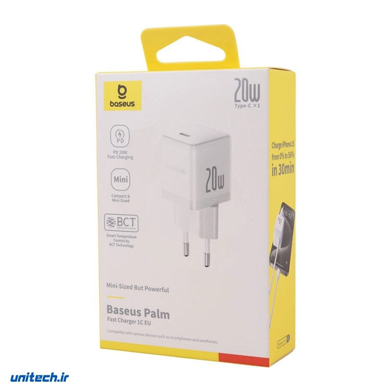 شارژر دیواری 20 وات باسئوس مدل P10111602213 QC3.0 PD 3A، تصویر 6