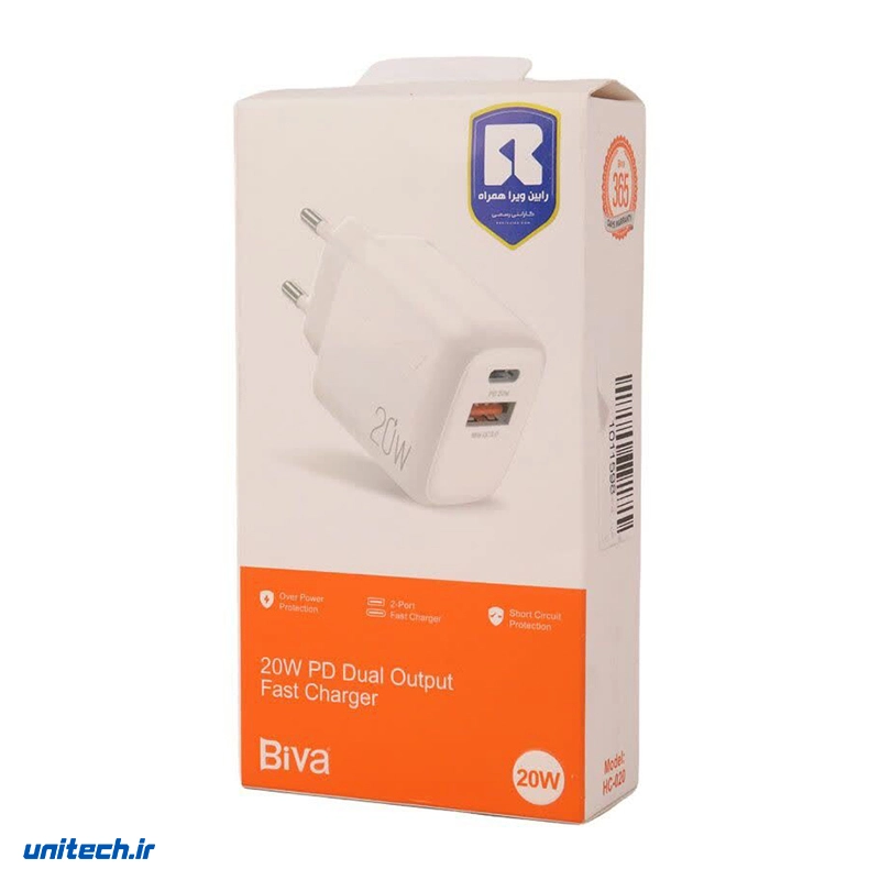 شارژر دیواری 20 وات بیوا مدل HC-020 QC3.0 PD 2.4A، تصویر 3