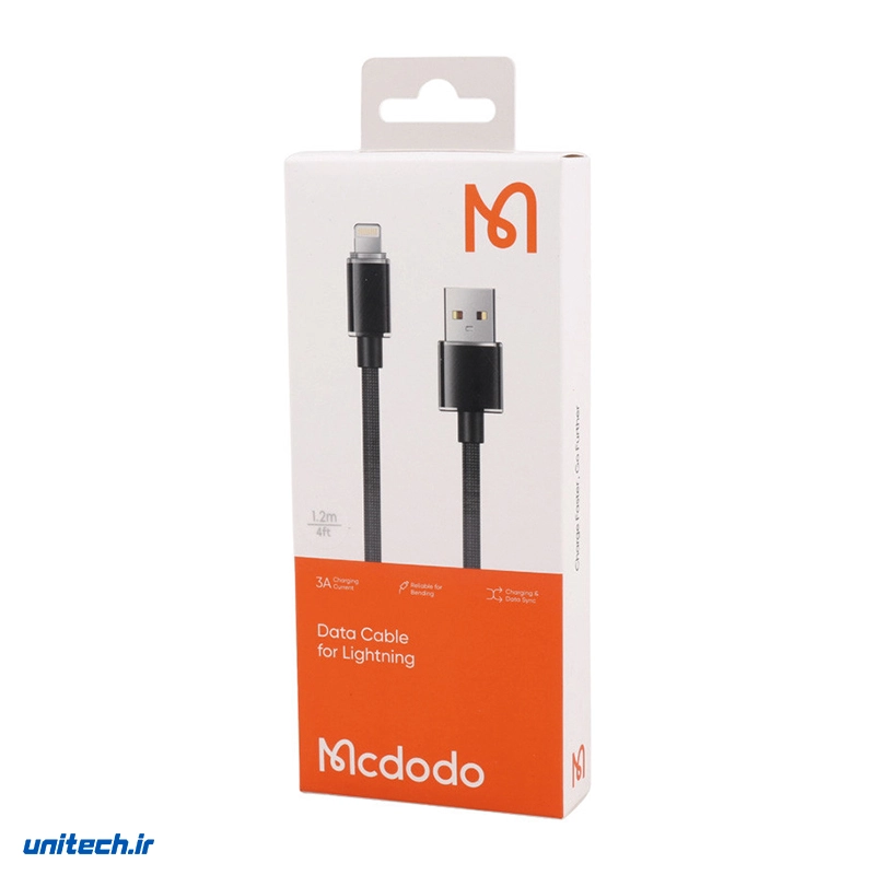 کابل آیفونی فست شارژ 3 آمپر مک دودو CA-364 طول 1.2 متر، تصویر 2