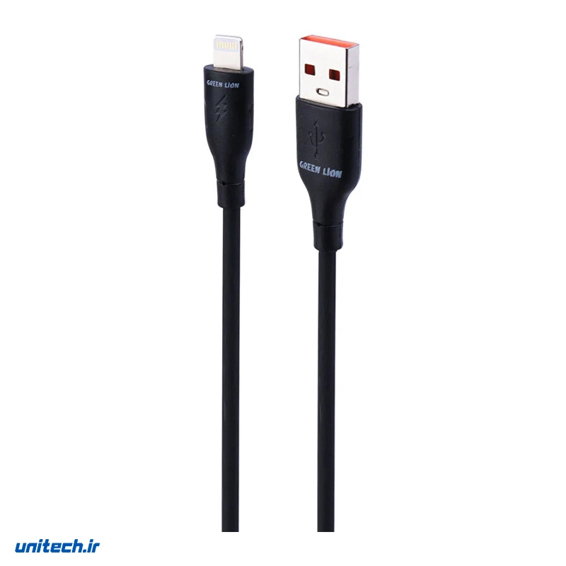 کابل آیفونی فست شارژ  گرین لاین مدل GNPVCUSALGBK QC 12W 1m