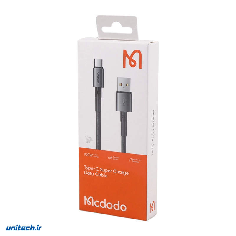کابل تایپ سی فست شارژ 100 وات مک دودو مدل CA-3590 طول 1.2 متر، تصویر 2