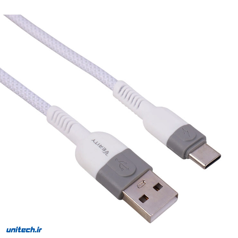 کابل تایپ سی فست شارژ 65 وات وریتی مدل CB-3161T-W طول 1 متر، تصویر 2