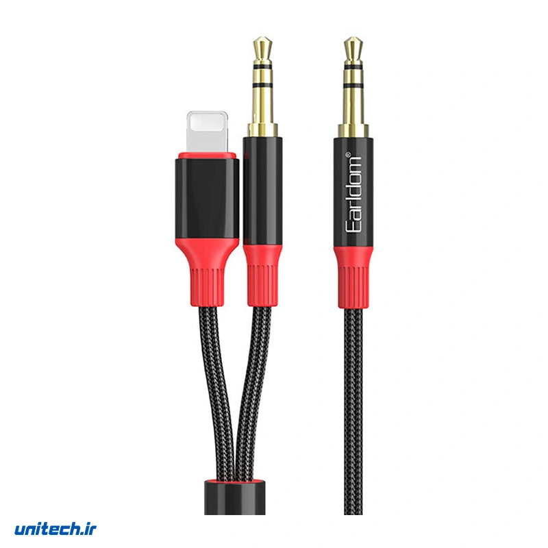 کابل تبدیل AUX به AUX/Lightning ارلدام مدل ET-AUX79 طول 1.2 متر، تصویر 2