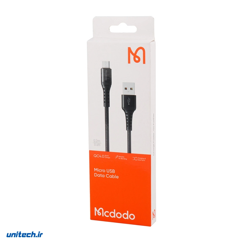کابل کوتاه میکرو یو اس بی فست شارژ 3 آمپر مک دودو مدل CA-2280 طول 20 سانتی متر، تصویر 7