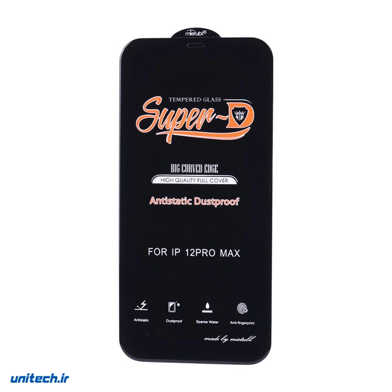 گلس Super D آنتی استاتیک میتوبل آیفون iPhone 12 Pro Max