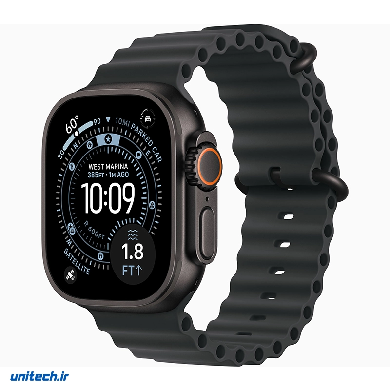 ساعت هوشمند 49 میلیمتری اپل مدل Ultra 3 Black Titanium با بند Ocean