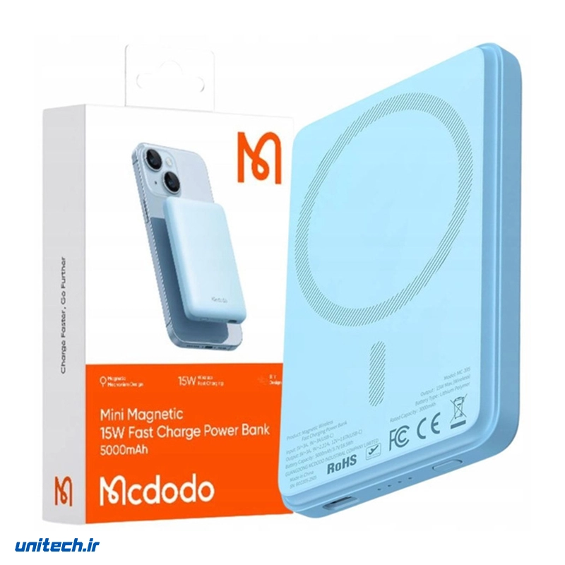 پاوربانک مک دودو 15 وات مدل MC-395 ظرفیت 5000 میلی آمپر ساعت، تصویر 10