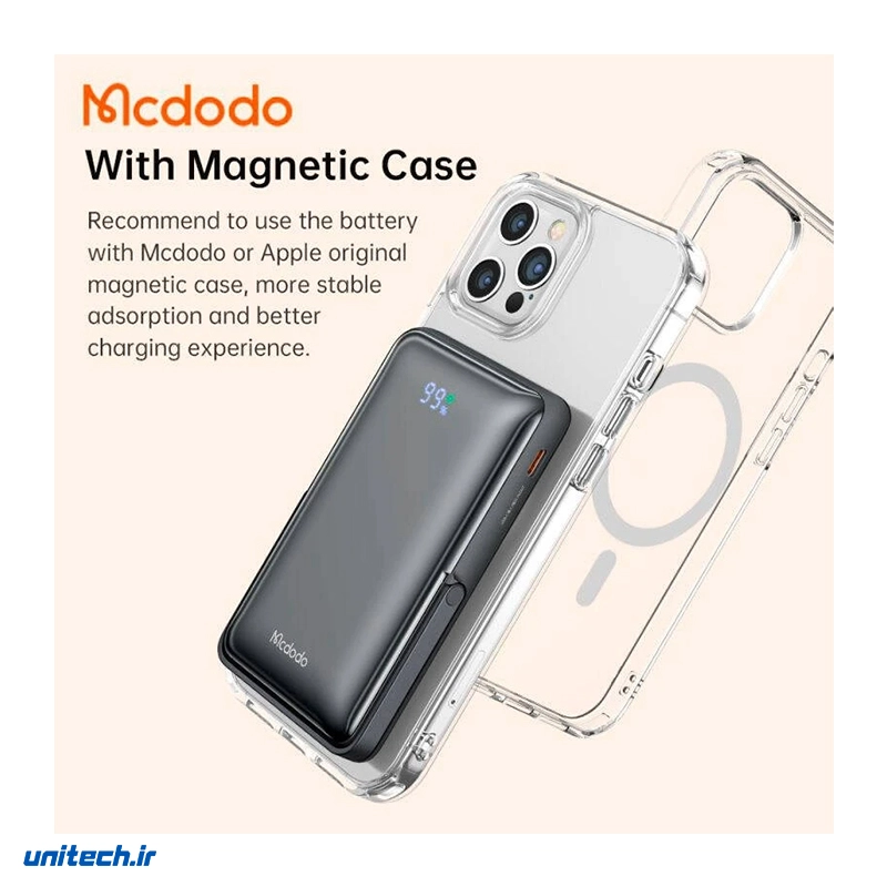 پاوربانک مک دودو 20 وات بی سیم مدل MC-069، ظرفیت 10000 میلی‌آمپر ساعت، تصویر 9