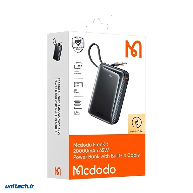 پاوربانک مک دودو 65 وات مدل MC-6370  ظرفیت 20000 میلی آمپر ساعت، تصویر 6