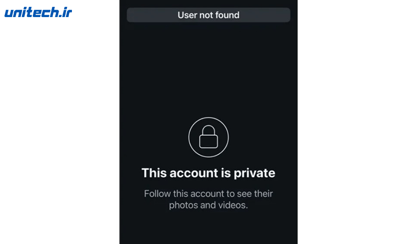 پیام User not found