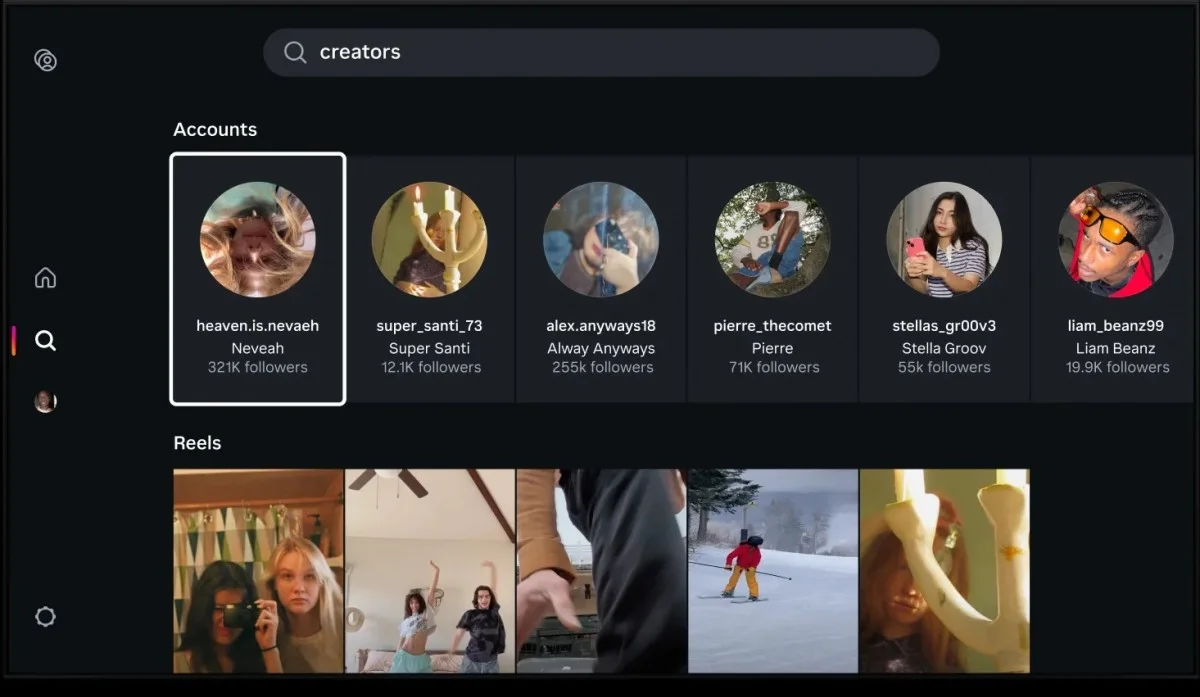 Instagram for TV