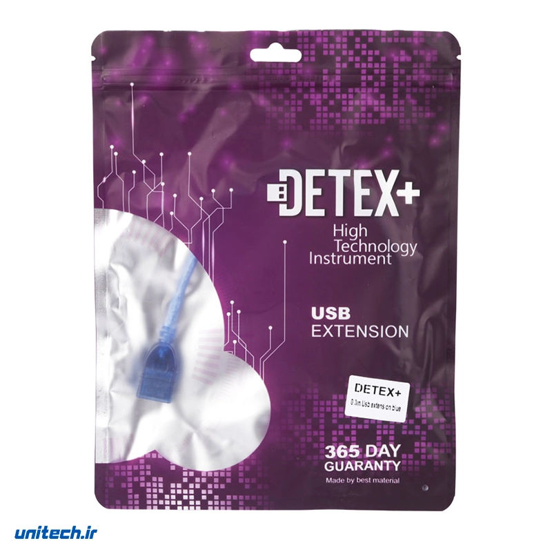 کابل کوتاه افزایش طول Detex+ Mini USB 30cm، تصویر 3