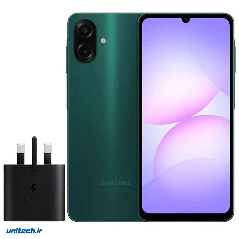 گوشی موبایل سامسونگ مدل Galaxy A07 دو سیم کارت ظرفیت 128 گیگابایت و رم 4 گیگابایت کارتن بزرگ به همراه شارژر