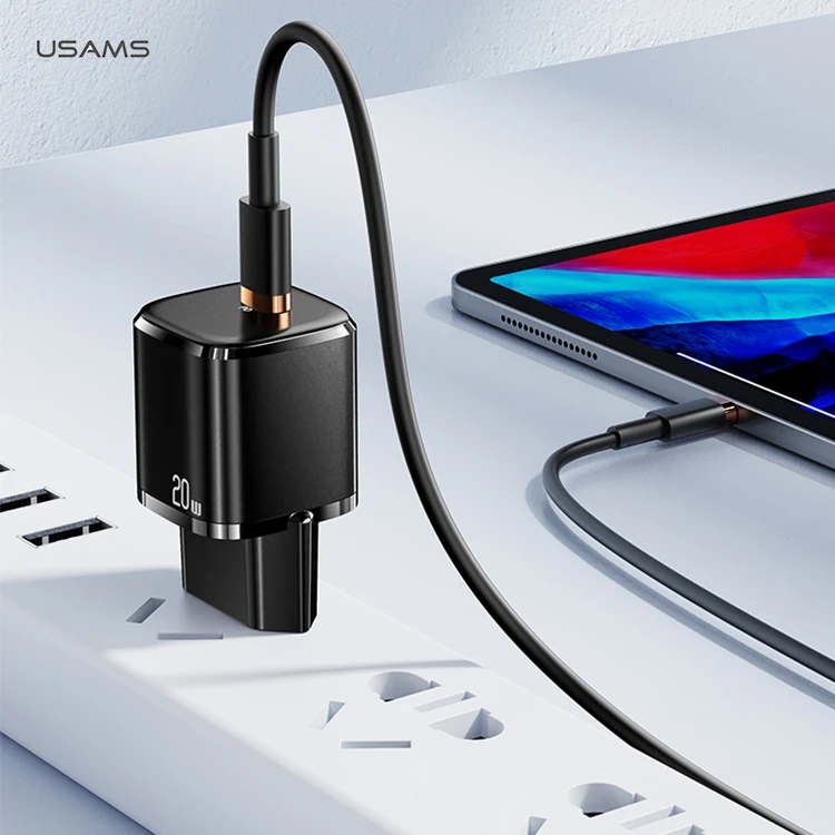 شارژر دیواری یوسمز مدل XFK-20W به همراه کابل Type-C به لایتنینگ، تصویر 4