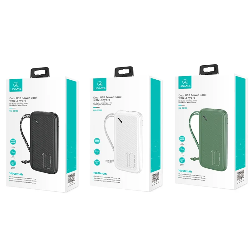 پاوربانک یوسمز مدل US-CD150 ظرفیت ۱۰,۰۰۰ میلی‌آمپر، تصویر 6