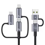 کابل تبدیل USB/USB-C به MicroUSB/Lightning/USB-C یوسمز مدل SJ737 طول 1.2 متر