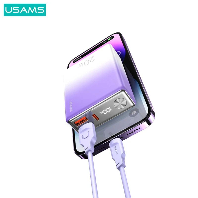 پاوربانک یوسمز مدل US-CD192 ظرفیت 10000 میلی‌آمپر ساعت، 22.5 وات، تصویر 5