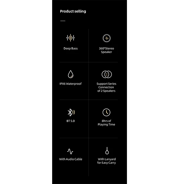 اسپیکر بلوتوثی قابل حمل یوسمز مدل YX008، تصویر 10