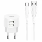 شارژر دیواری یوسمز مدل T20 به همراه کابل USB-C