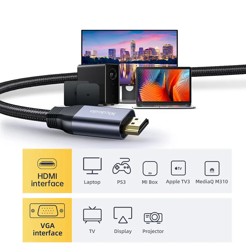کابل Mcdodo CA-777 HDMI To VGA 2m، تصویر 4