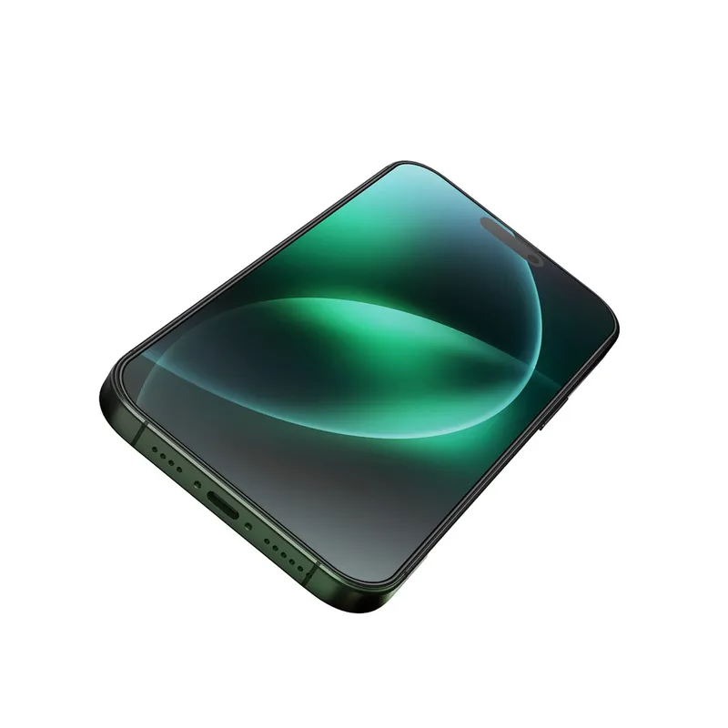 گلس تمام صفحه تمام چسب گرین لاین آیفون iPhone 13 Pro Max / 14 Plus Green Lion 3D Silicone Plus، تصویر 3