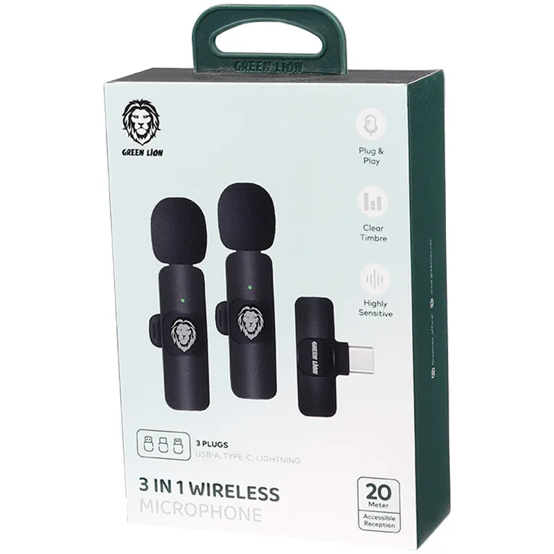 میکروفون یقه ای بی سیم Green Lion GN3WIRMICPBK، تصویر 12