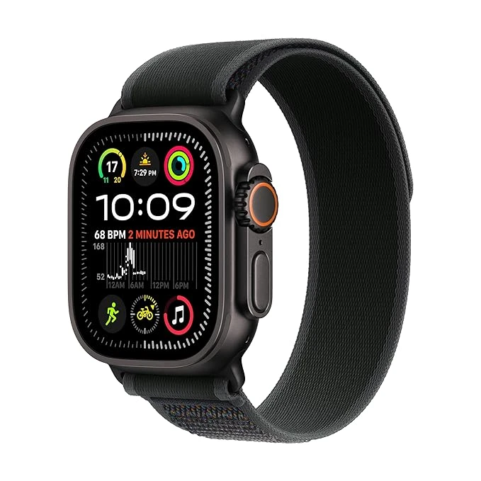 ساعت هوشمند 49 میلی‌متری اپل مدل Ultra 2 Black Titanium Case Trail Loop