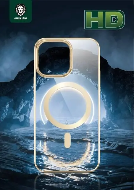 قاب محافظ مگ سیف گرین لاین آیفون Apple iPhone 14 Pro Green Lion Delgado Chrome، تصویر 7