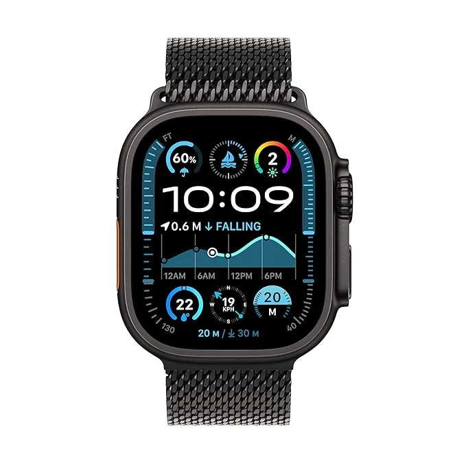 ساعت هوشمند 49 میلی‌متری اپل مدل Ultra 2 Black Titanium Case Milanese Loop، تصویر 2