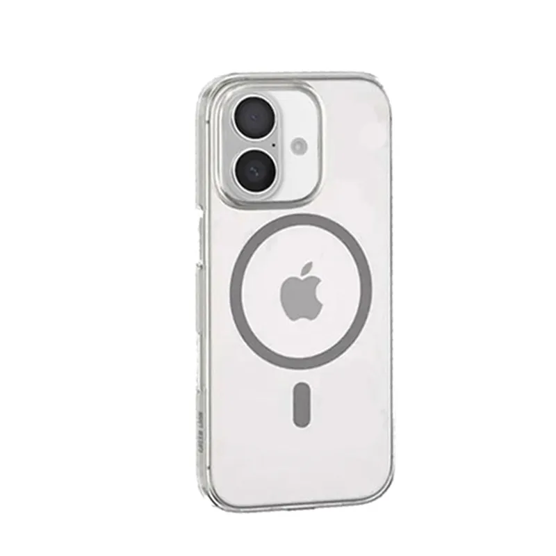 قاب محافظ مگ سیف گرین لاین آیفون Apple iPhone 16 Green Lion Magsafe Delgado Clear Case