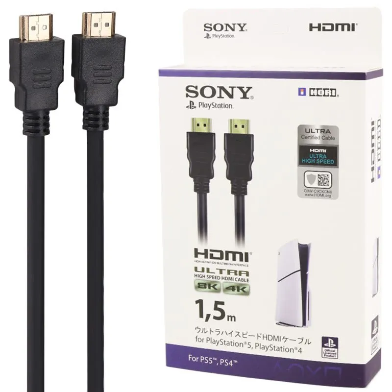 کابل HDMI 8K سونی Sony طول 1.5 متر کنسول بازی PS5 و PS4