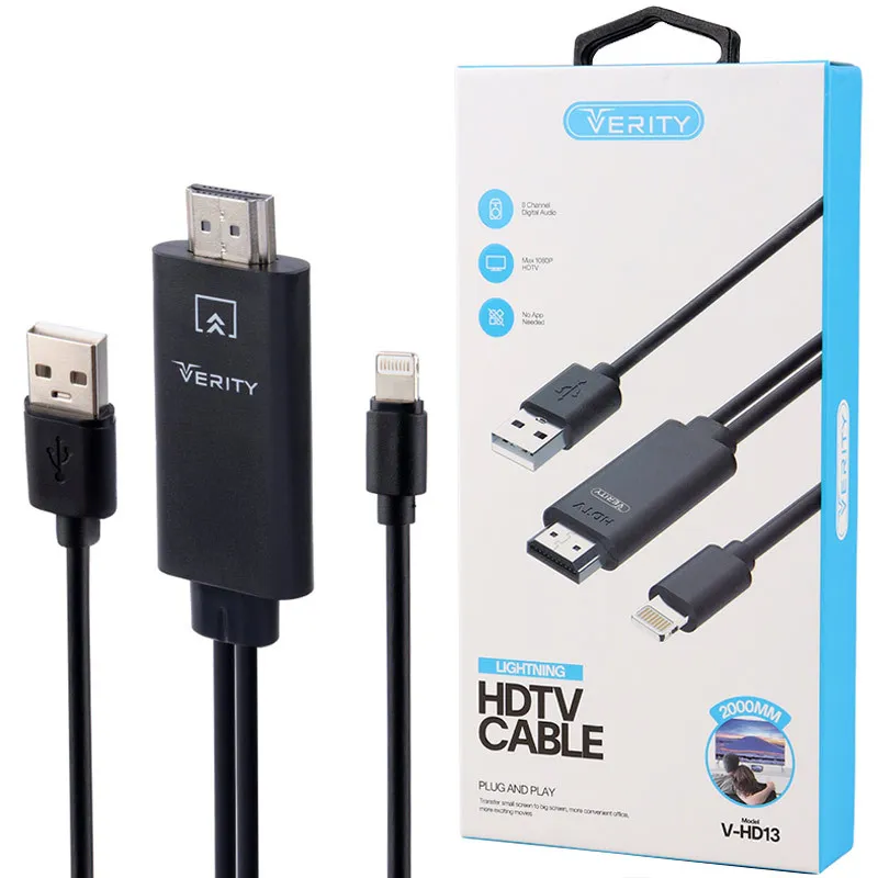 کابل تبدیل وریتی V-HD13 Lightning To HDMI 2m